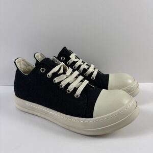 Rick Owens Drkshdw Ramones Low Black & Milk Size EU 43 Men's US 10 Canvas